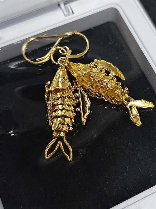 DIY Jewelry: Handmade Cloisonné Goldfish Earrings (Chinese Intangible Cultural Heritage Craft)